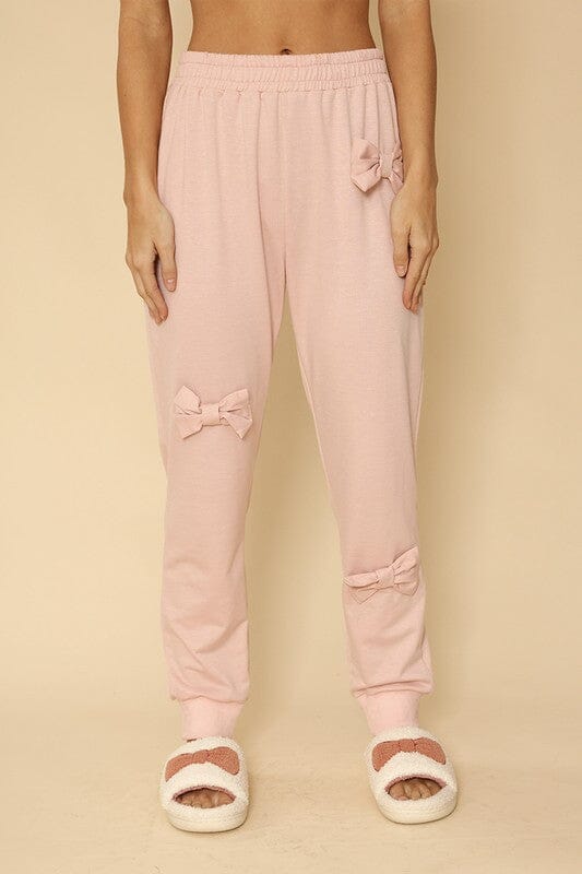 3D bow jogger sweatpants Miss Sparkling Pink S 