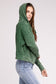 Acid Wash Cotton Waffle Hoodie waffle hoodie ZENANA DK GREEN S 