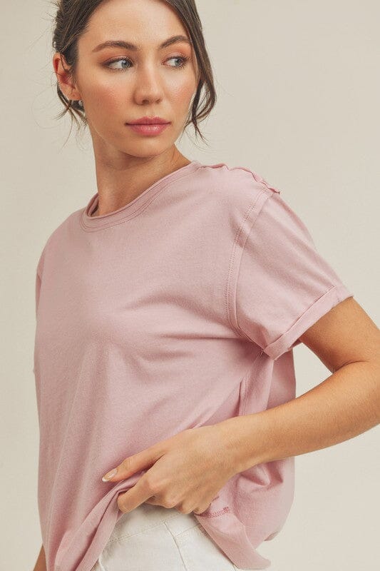 Aemi + Co Isla Top tee Aemi + Co BLUSH S 