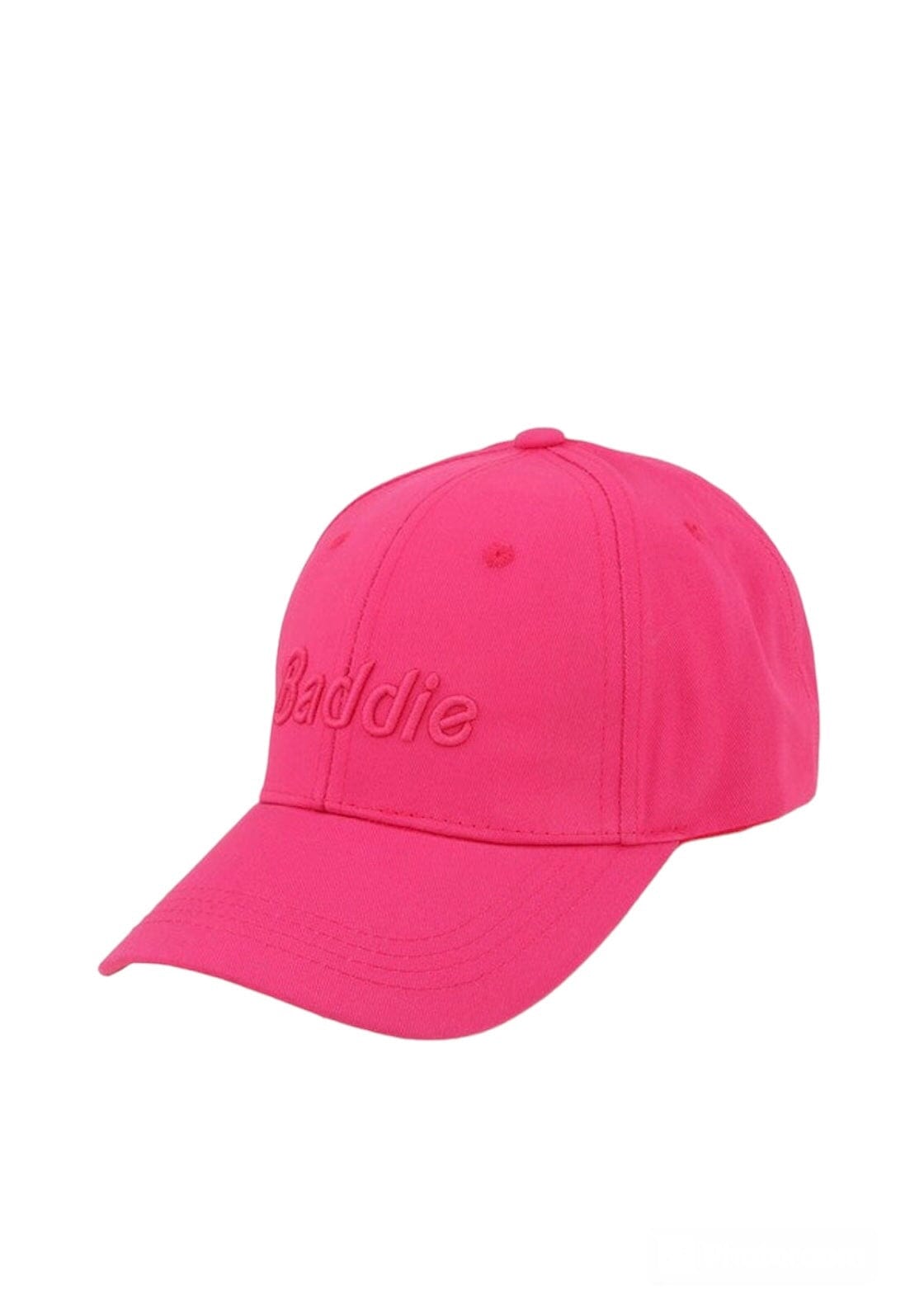 Baddie Embroidered Baseball Hat baseball hat Poet Street Boutique HOT PINK OS 