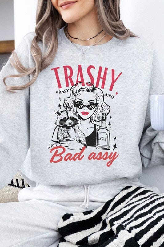 Baddie Girly Retro, Sassy Sweatshirt Rebel Stitch Ash S 