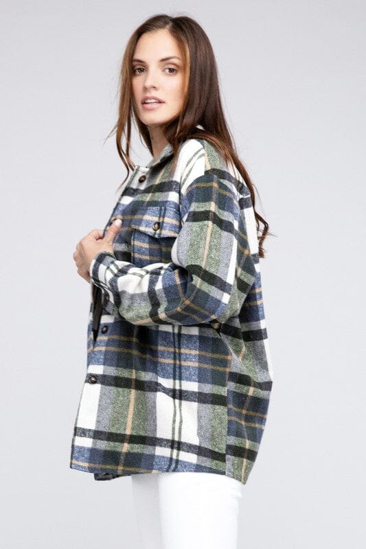 BIBI Textured Checkered Shirt textured shacket BiBi 