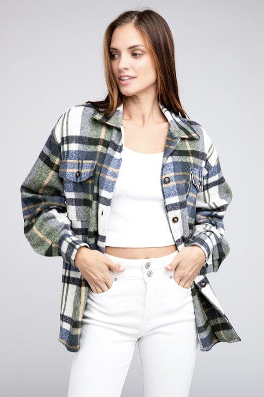 BIBI Textured Checkered Shirt textured shacket BiBi 