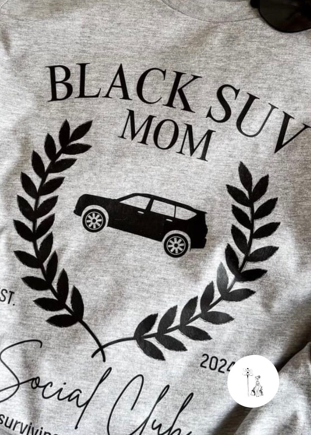 Black SUV Mom Graphic Tee mom graphic tee Poet Street Boutique 