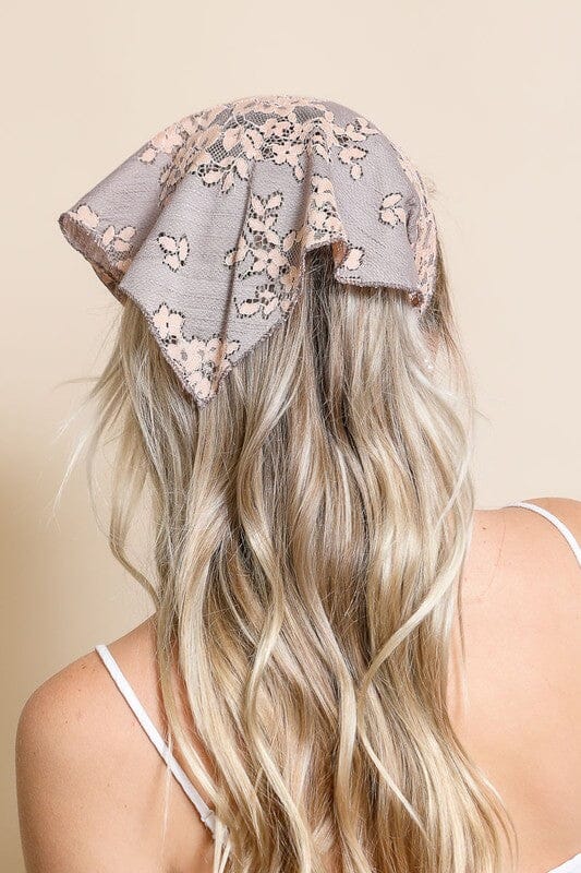 Bohemian Floral Lace Headscarf boho headscarf Poet Street Boutique 