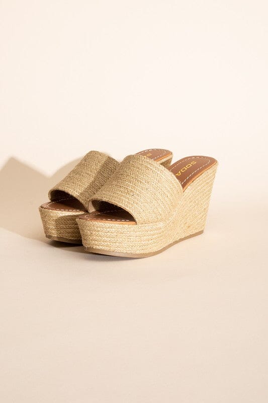 Bounty Jute Platform Wedges raffia wedge Soda TAN 5.5 