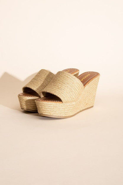 Bounty Jute Platform Wedges raffia wedge Soda TAN 5.5 