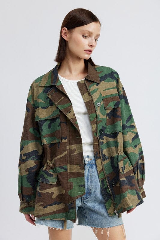 Camo Oversized Jacket jacket Emory Park 