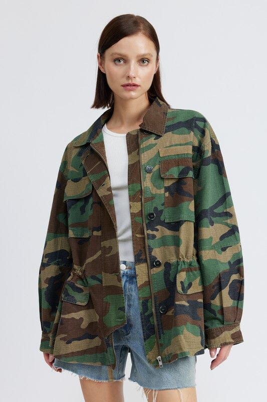 Camo Oversized Jacket jacket Emory Park CAMO S 