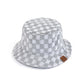 CC Checkered Terry Cloth Bucket Hat terry bucket hat C.C Grey OS 