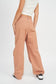 Contrast Detail Wide Leg Pants cotton trouser Emory Park 