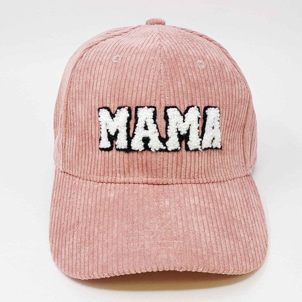 Corduroy Mama Ball Cap Mama baseball cap Poet Street Boutique Pink OS 