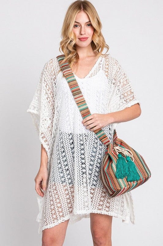 Cotton Tassel Boho Bucket Bag bucket handbag Poet Street Boutique 