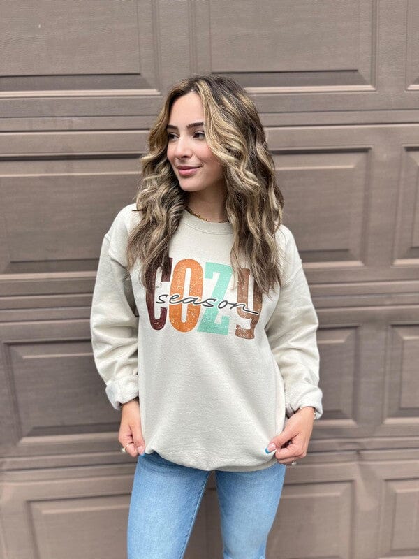 Cozy Season Sweatshirt Ask Apparel sand S 