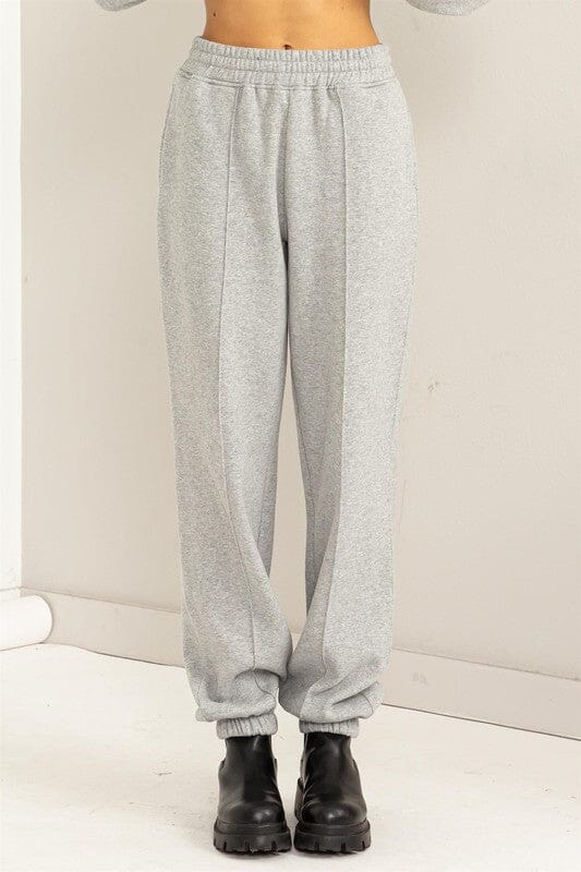 Cute Take High-Waisted Pintuck Sweatpants HYFVE 