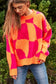 Davi & Dani Multi Geo Checker Sweater geo sweater Davi & Dani 