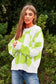 Davi & Dani Multi Geo Checker Sweater geo sweater Davi & Dani Neon Lime S 