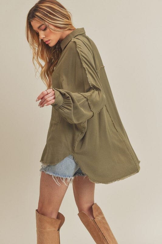 Delilah Shirt Aemi + Co OLIVE S 