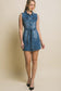 Denim Strapless Dress with Waist Tie Love Tree 