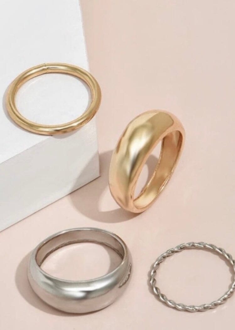 Donut Dome 4 Piece Ring Set! 4 piece donut ring set Poet Street Boutique 