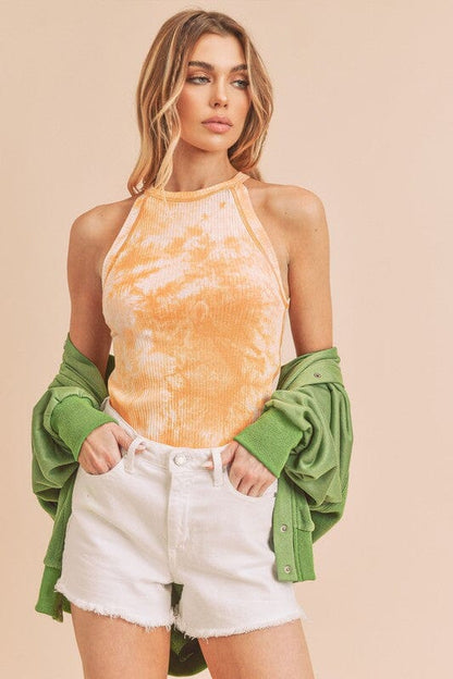 Edie Tie Dye Tank Aemi + Co TANGERINE M 