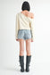 Emory Park One Shoulder French Terry Bow Cutout Sweatshirt Bow cutout sweatshirt Emory Park 