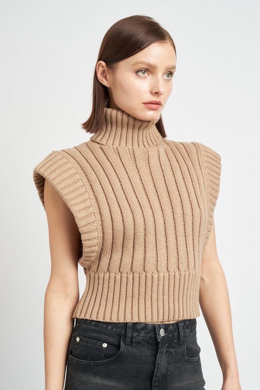 Emory Park Ribbed Turtle Neck Sweater Short sleeve sweater Emory Park 