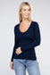 Essential V-Neck Long Sleeve T-Shirt Ambiance Apparel 