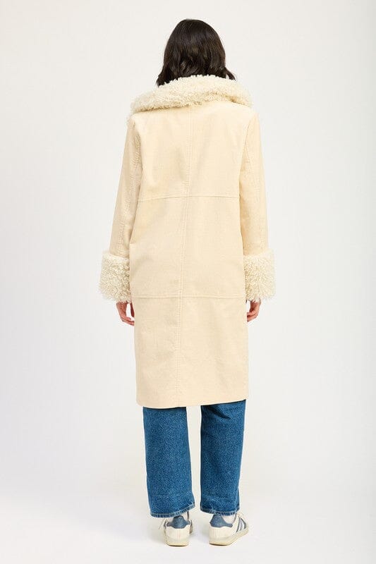 FAUX FUR MID TRENCH COAT Emory Park 