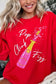 Faux Glitter Pop Clink Fizz Graphic Sweatshirts Color Bear RED S 