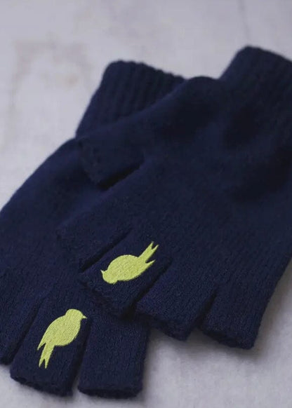 Flip’em The Bird Fingerless Gloves Fingerless gloves Poet Street Boutique Navy 