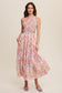 Floral Bubble Textured Two-Piece Style Maxi Dress Listicle 