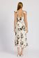 FLORAL MIDI DRESS WITH LACE DETAIL Emory Park 