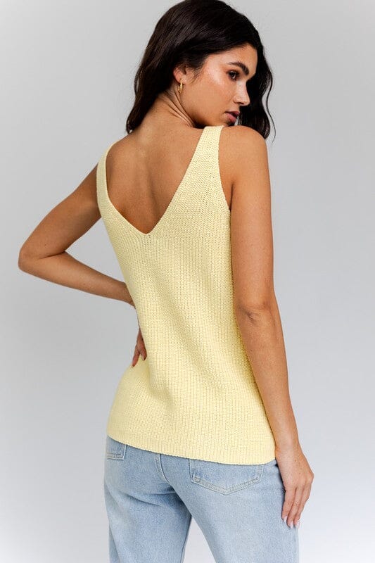 FRONT AND BACK DEEP V NECK TANK TOP Gilli 