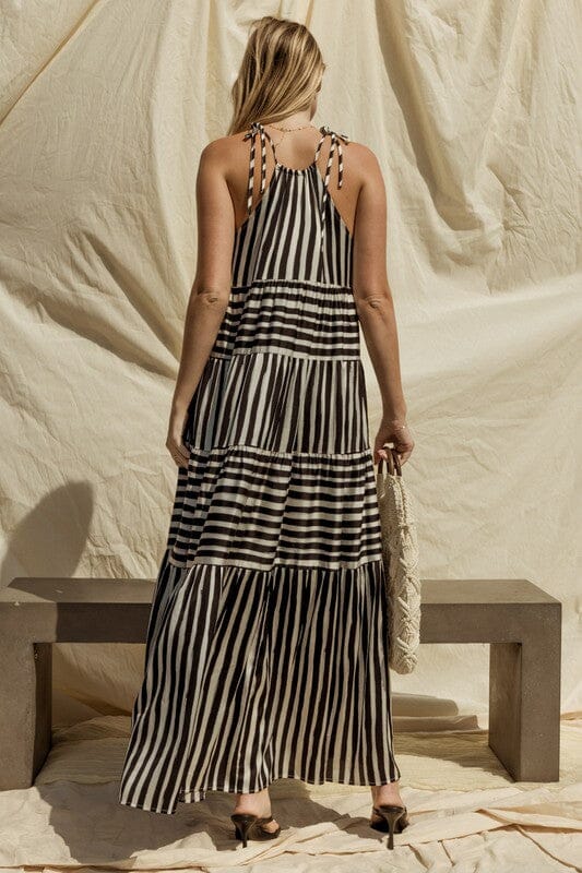 Gilli Stripe Maxi Tiered Dress striped maxi dress Gilli 