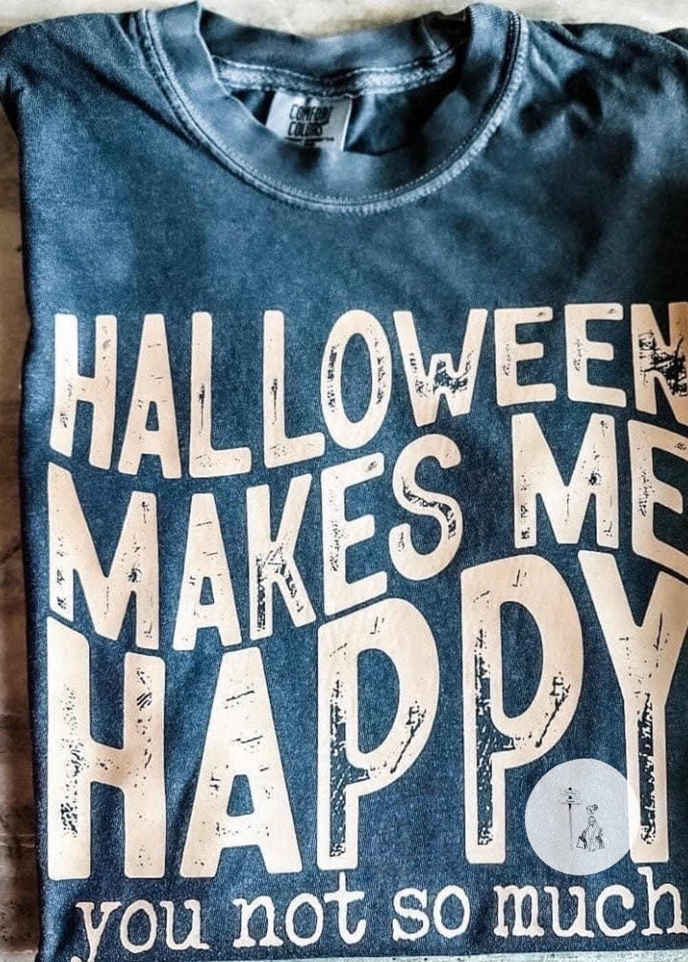 Halloween Makes Me Happy Tee Halloween tee Poet Street Boutique 