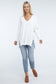 Hi-Low Hem Front Seam Sweater ZENANA 