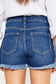 High Rise No Stitch Frayed Hem Shorts Kan Can USA 