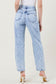 High Waisted Straight Leg in Vintage Acid Wash Vibrant M.i.U 