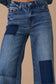 Insane Gene Relaxed Patchwork Wide Leg Jeans patch work jeans Insane Gene 