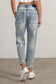 Insane Gene Slouchy Raw Hem Patch Jeans patch work jeans Insane Gene 