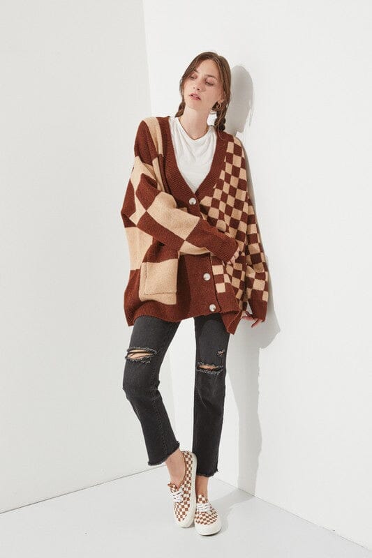 Jade By Jane Checkered Cardigan checkered cardigan Jade By Jane 