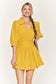 Jade By Jane Eyelet 3/4 Sleeve Mini Dress 3/4 sleeve ruffle dress Jade By Jane MUSTARD S 