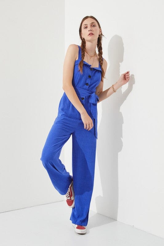 Jade By Jane Linen Button Up Jumpsuit button up jumpsuit Jade By Jane 