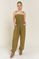 Jade By Jane Smocked Tie Strap Jumpsuit smocked jumpsuit Jade By Jane 