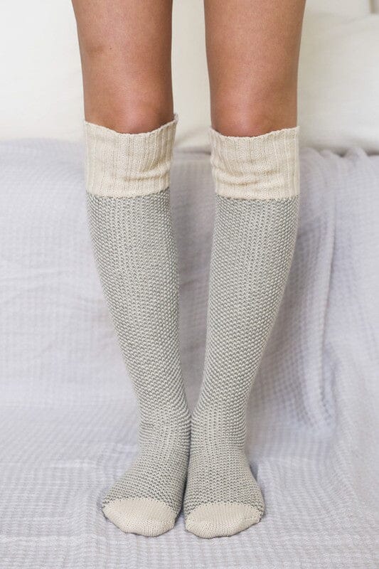 Knitted Lounge Socks Socks Poet Street Boutique Oatmeal Default 