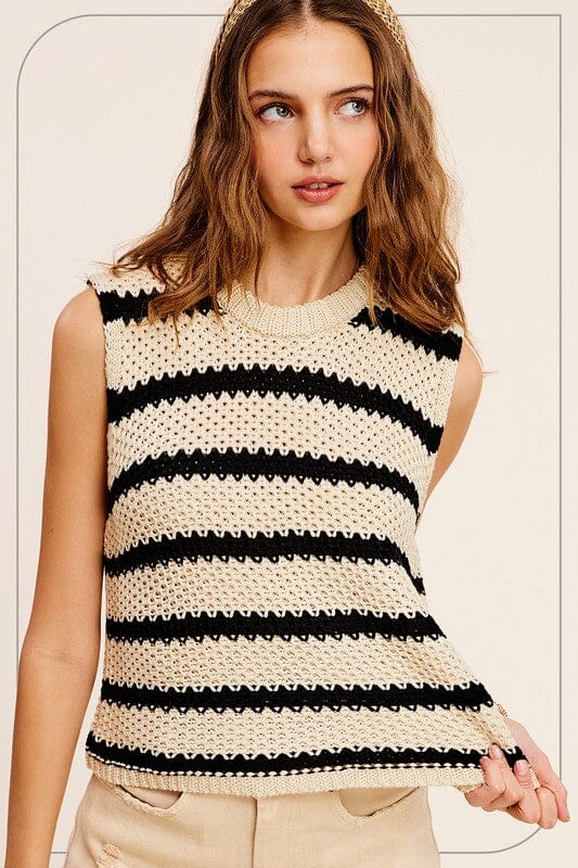 La Miel Chunky Stripe Tank sweater tank La Miel OREO S 