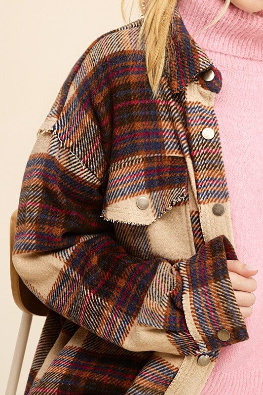 La Miel Hailee Jacket plaid jacket La Miel COCOA MULTI S 