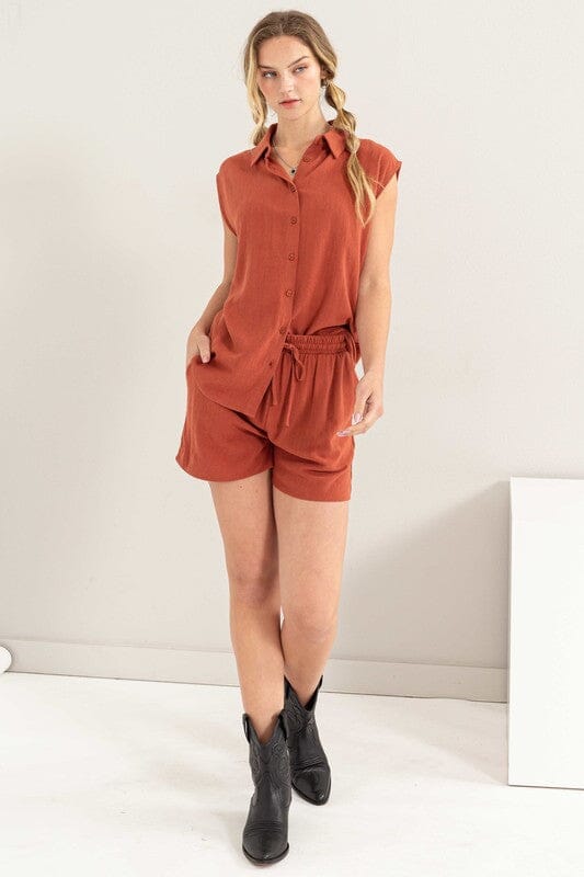 Linen Shirt and Shorts Set HYFVE 