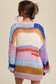 Listicle Hand Knit Multi Striped Cardigan hand knit cardigan Listicle 